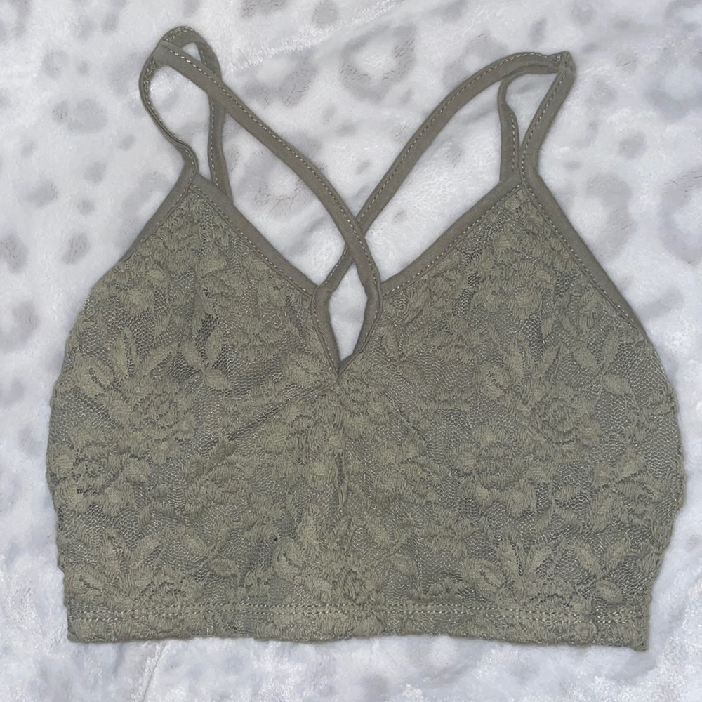 Olive colored Crop top